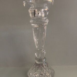 Elegant Clear Glass Candle Holder